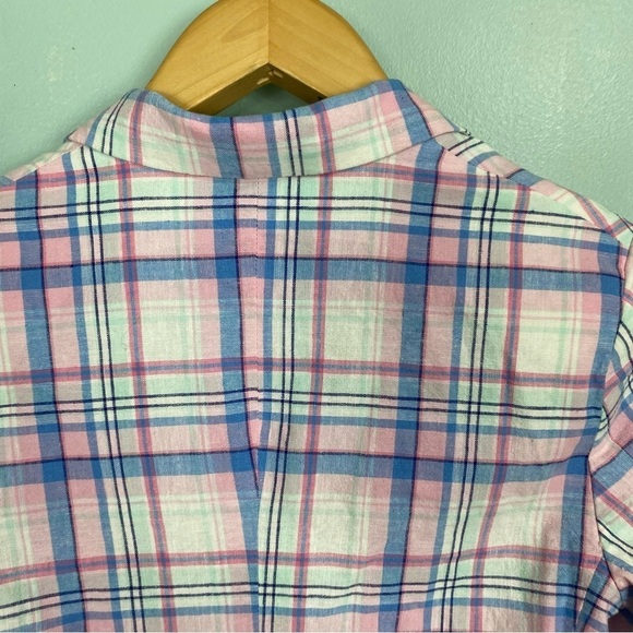 Janie & Jack Plaid Linen Blue Pink Pastel Blazer Sz‎ 12 Boys - Picture 5 of 5